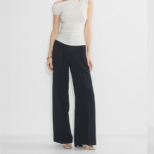 Aritzia effortless wider leg crepette black 4